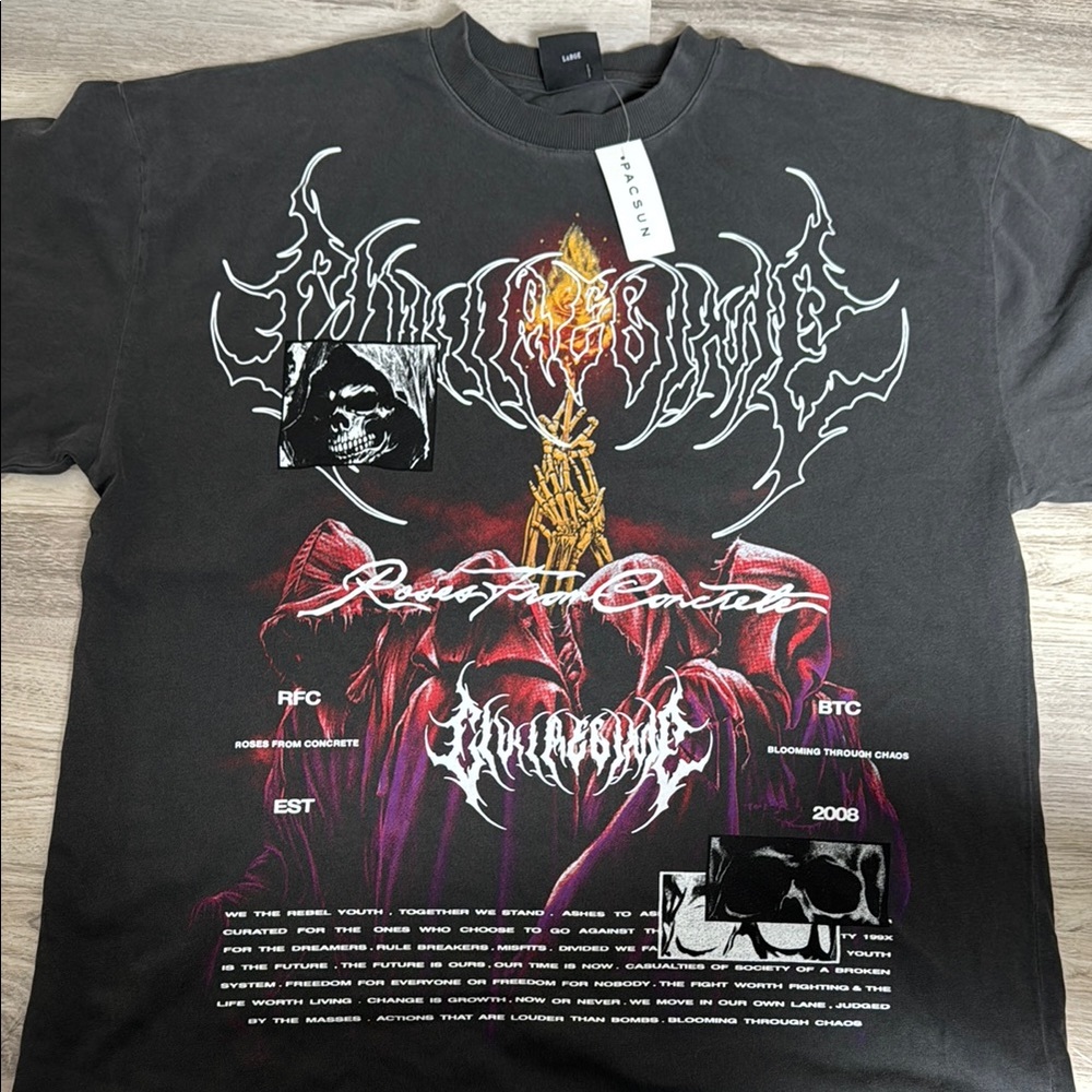 New Pacsun Black Graphic T-Shirt